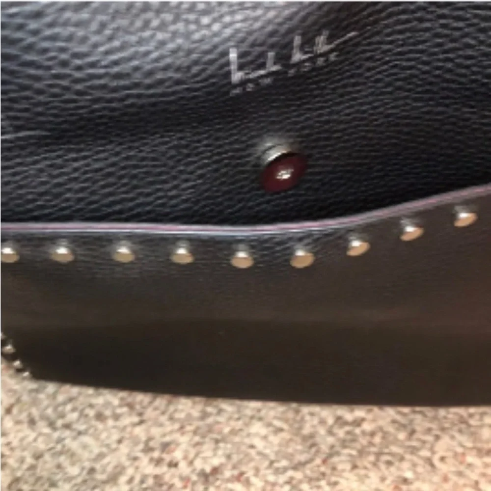 Nicole Miller New York Black Hudson Studded Tote Bag (060) - Picture 4 of 4